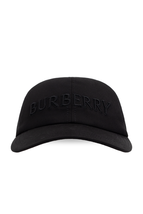 BURBERRYチルドレン　キッズキャップ ロゴ入り　ブラック52㎝ 4FBF0996-B9EE-4F35-A9E9-